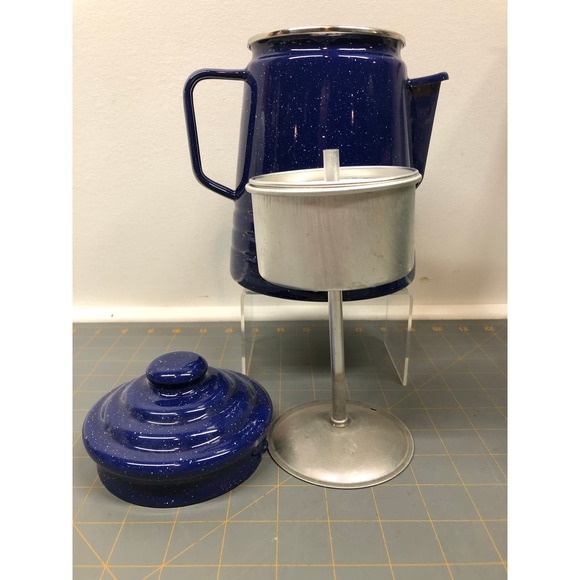 Coleman 9 cup Enamelware Coffee Percolator #802B709 Camping - Picture 5 of 7